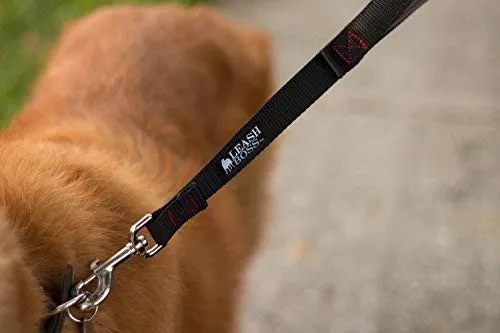 Leashboss Correa corta para perro con mango acolchado, correas de 12, 18 y 24 pulgadas para perros grandes, nailon de 1 pulgada