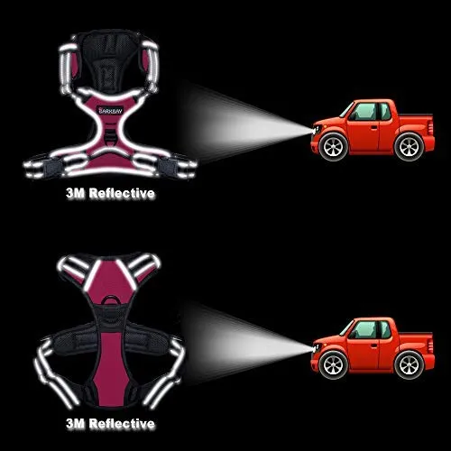 Arnés para perro BARKBAY sin tirones, arnés para perro reflectante con clip frontal y mango de control fácil para caminar, entrenamiento, correr
