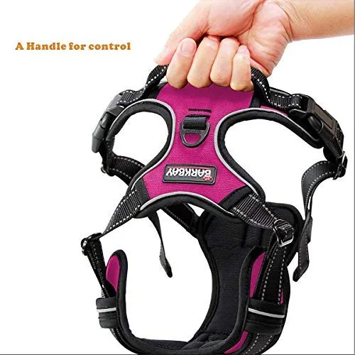 Arnés para perro BARKBAY sin tirones, arnés para perro reflectante con clip frontal y mango de control fácil para caminar, entrenamiento, correr
