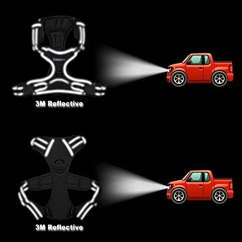 Arnés para perro BARKBAY sin tirones, arnés para perro reflectante con clip frontal y mango de control fácil para caminar, entrenamiento, correr