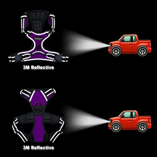 Arnés para perro BARKBAY sin tirones, arnés para perro reflectante con clip frontal y mango de control fácil para caminar, entrenamiento, correr