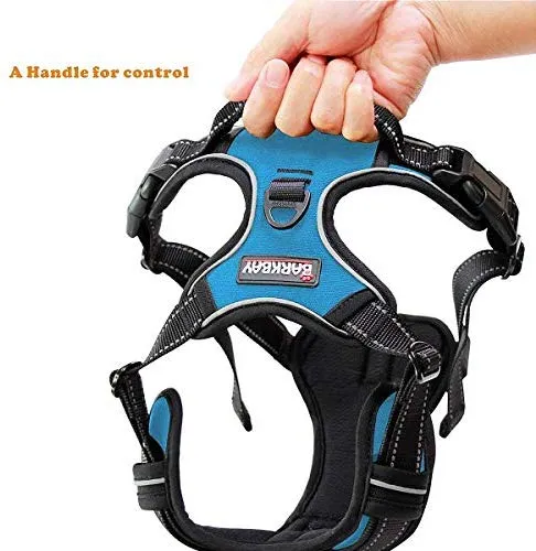 Arnés para perro BARKBAY sin tirones, arnés para perro reflectante con clip frontal y mango de control fácil para caminar, entrenamiento, correr