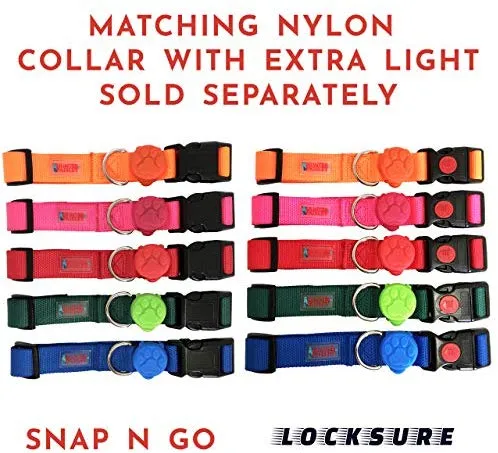 Hunter Paisley Luz LED para Collar de Perro Caminando por la Noche.Paquete de 2 Pack Impermeable Perro Luz LED Super Brillante para Perro Paseo Nocturno Adjuntar al Collar, Correa o Arnés, Baterías Extras