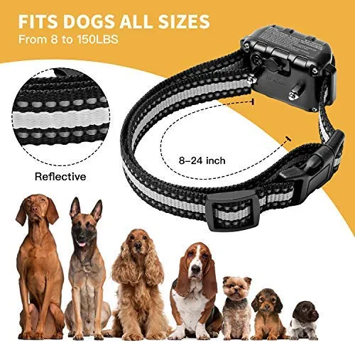 Toozey Bark Collar for Large Medium Small Dog - 2020 Upgraded Q9 Anti-False Dog Bark Collar Rechargeable Waterproof - 3 Modes: Beep/Vibration/No Harm Shock