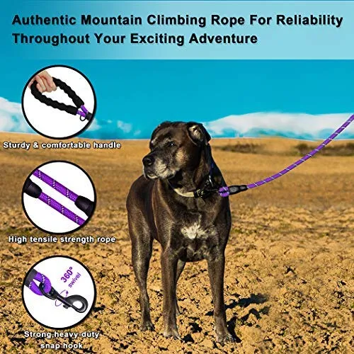 Correa para perro de Barkbay para perros grandes, resistente correa para perro con cómodo mango acolchado e hilos altamente reflectantes, 4.9 ft para perros pequeños y medianos, grandes