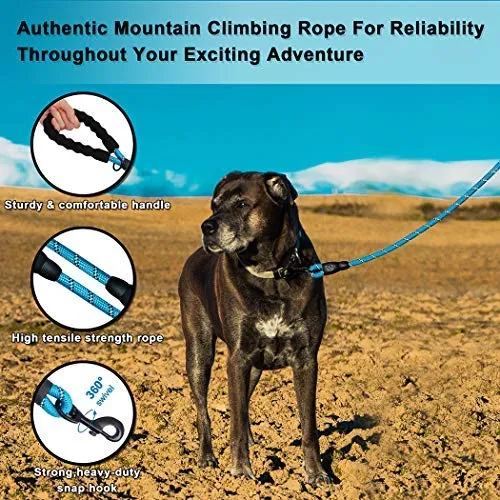 Correa para perro de Barkbay para perros grandes, resistente correa para perro con cómodo mango acolchado e hilos altamente reflectantes, 4.9 ft para perros pequeños y medianos, grandes