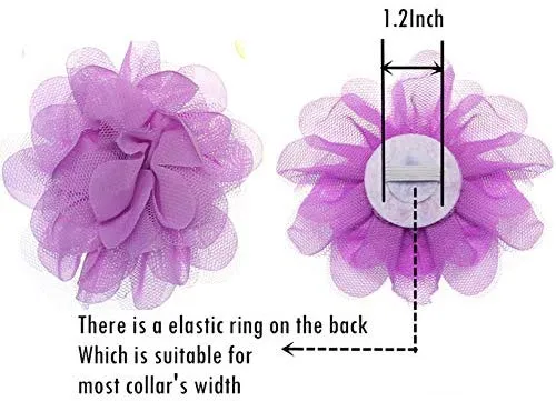 Collar para perro con flores y abalorios, deslizadores para collares de perro