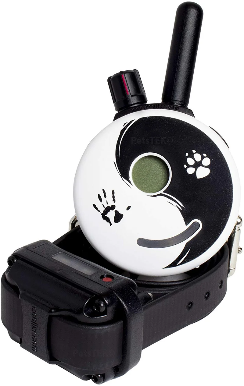 E-Collar - ET-300ZEN - Mini educador de entrenamiento a prueba de agua con control remoto de 1/2 milla - Collar estático, vibratorio y de estimulación de sonido con PetsTEK Dog Training Clicker