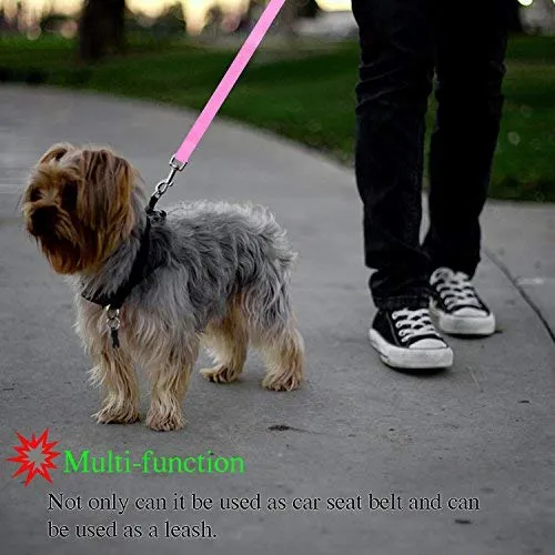 BWOGUE Cinturones de seguridad para perros y gatos, correas de seguridad ajustables para reposacabezas de coche