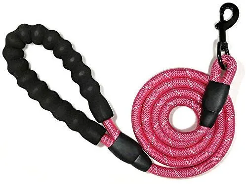 VLDCO - Correa para perro de 9.8 ft, extra resistente, con asa acolchada y cómoda, hilos altamente reflectantes para perros pequeños, medianos y grandes, diámetro de 0.5 in