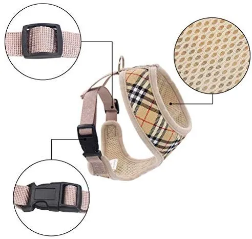 Ringloose - Arnés de malla suave para perros pequeños, medianos, cachorros, mascotas, fácil de controlar, para caminar y entrenar