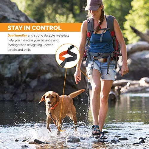 Tuff Mutt, Correa para perros, manos libres, para correr, caminar, senderismo, correa con mango doble durable, costura reflectante, 4 pies de largo, cinto ajustable en la cintura (hasta 42 pulgadas de cintura)