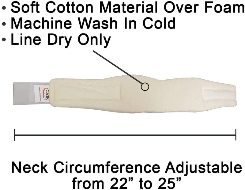 Cuello cervical Carex para el dolor de cuello – Soporte para el cuello para alivio del dolor de cuello – cuello después de latigazos o lesiones, hecho de algodón suave