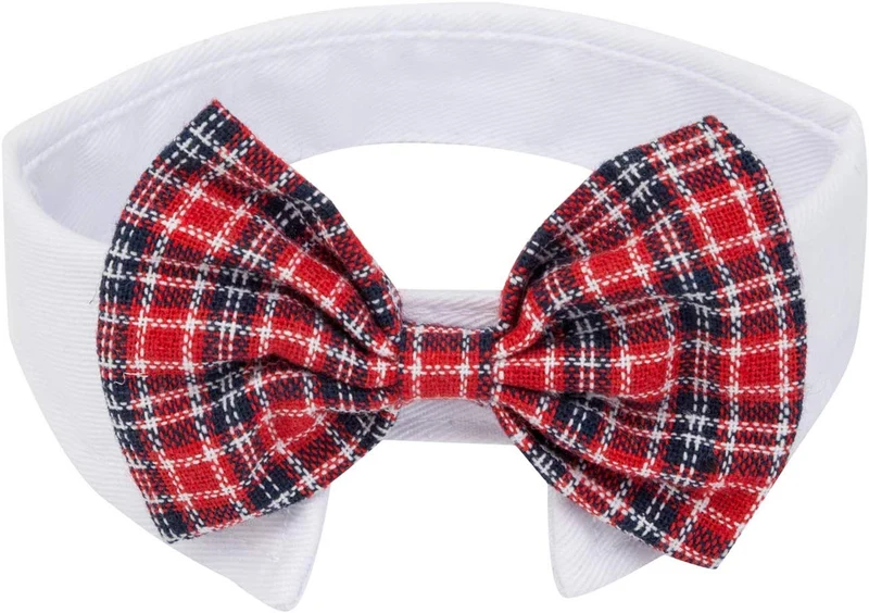 ZTON para cachorro pequeño, Navidad, hecho a mano, ajustable, formal, corbata de cuello para perros y gatos