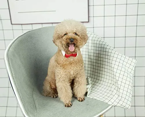 ZTON para cachorro pequeño, Navidad, hecho a mano, ajustable, formal, corbata de cuello para perros y gatos