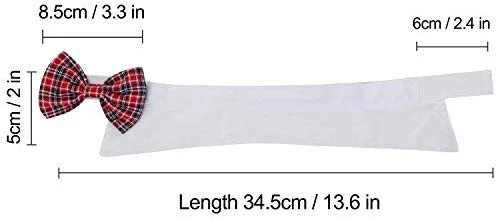 ZTON para cachorro pequeño, Navidad, hecho a mano, ajustable, formal, corbata de cuello para perros y gatos