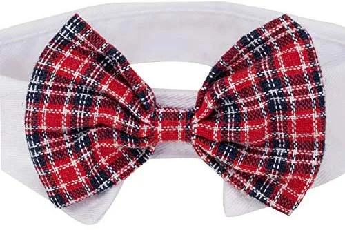 ZTON para cachorro pequeño, Navidad, hecho a mano, ajustable, formal, corbata de cuello para perros y gatos