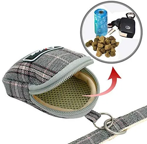 Didog Juego de arnés y correa para perro suave/acogedor, con bonitas bolsas, arnés de malla transpirable a prueba de fugas, clásico a cuadros/espalda abierta, para perros pequeños, gatos