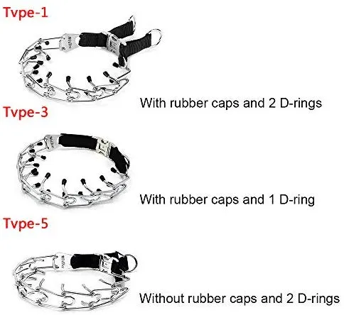 Wellbro collar de entrenamiento con dientes de metal para perros grandes y medianos (Pit Bull, pastor alemán), con hebilla a presión de liberación rápida y puntas de hule, plateado y regulable