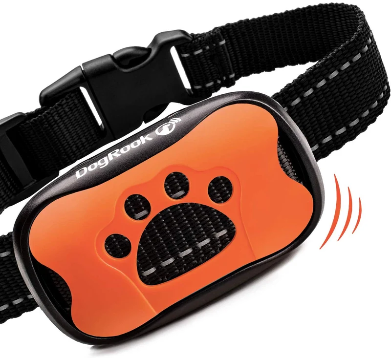 DogRook Collar de corteza – Humane, sin choque – Modos de vibración y cuidado del sonido – Smart ajustable para perros pequeños, medianos y grandes razas – No dañan disuasión reflectante vibrador collar