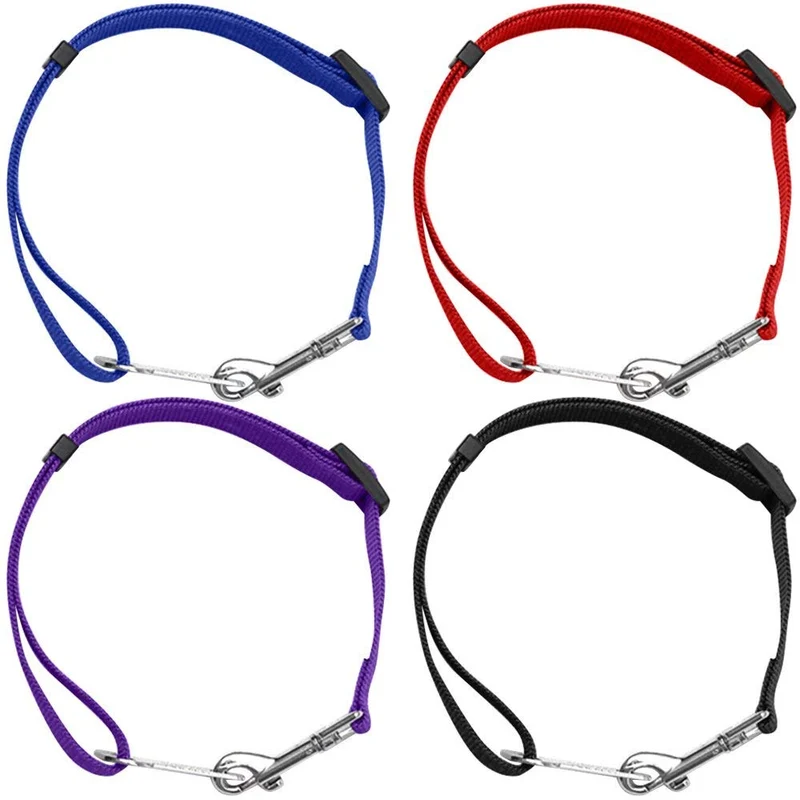 YuCool - Cinturón de seguridad ajustable para mascotas y gatos, 4 unidades, para coche, arnés de coche, tela de nailon, color negro, azul, rojo, morado
