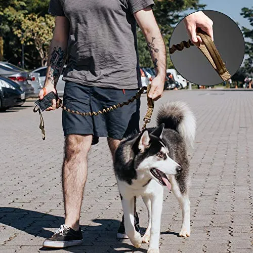 Correa táctica de nailon ajustable para perros de liberación rápida con 2 asas de control