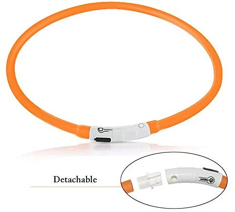 Collar LED para perro, recargable por USB, collar brillante para perro, cuello iluminado, mejora la seguridad y visibilidad de la mascota en la noche, 3 modos intermitentes, resistente al agua, collar iluminado para perros pequeños y medianos grandes