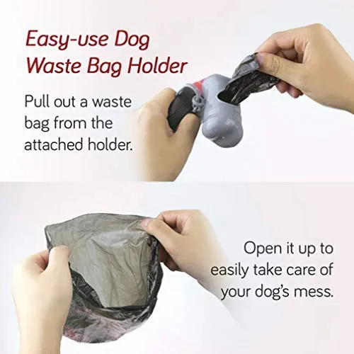 Beastron - Correa retráctil para perro, de nailon extralargo, de 16 pies, para perros medianos a grandes, hasta 110 libras, con un botón de cierre y rotura, bolsa de residuos y dispensador incluidos