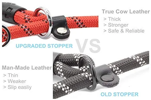 BAAPET Correa antideslizante para perro de 6 pies, antiasfixia con cubierta de cuerda duradera mejorada y asa acolchada cómoda para perros grandes, medianos y pequeños entrenamientos con bolsas de caca y dispensador