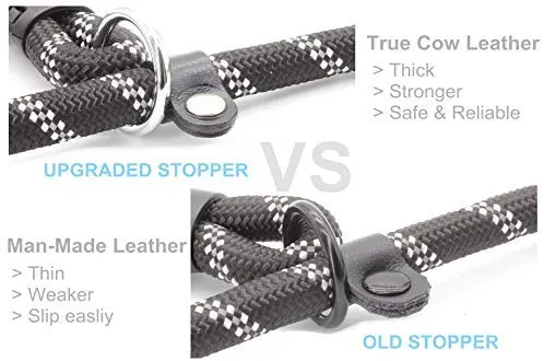 BAAPET Correa antideslizante para perro de 6 pies, antiasfixia con cubierta de cuerda duradera mejorada y asa acolchada cómoda para perros grandes, medianos y pequeños entrenamientos con bolsas de caca y dispensador