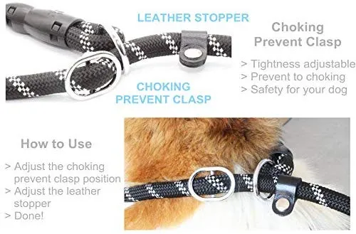 BAAPET Correa antideslizante para perro de 6 pies, antiasfixia con cubierta de cuerda duradera mejorada y asa acolchada cómoda para perros grandes, medianos y pequeños entrenamientos con bolsas de caca y dispensador