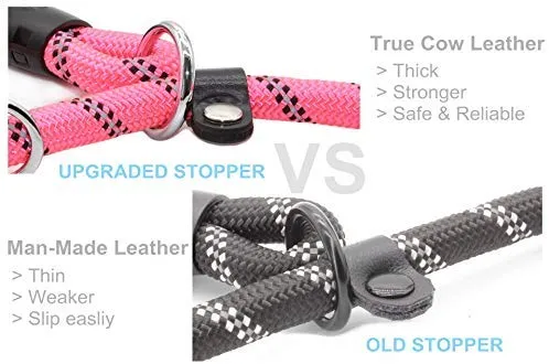 BAAPET Correa antideslizante para perro de 6 pies, antiasfixia con cubierta de cuerda duradera mejorada y asa acolchada cómoda para perros grandes, medianos y pequeños entrenamientos con bolsas de caca y dispensador