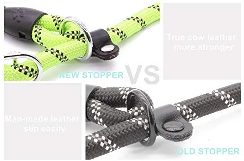 BAAPET Correa antideslizante para perro de 6 pies, antiasfixia con cubierta de cuerda duradera mejorada y asa acolchada cómoda para perros grandes, medianos y pequeños entrenamientos con bolsas de caca y dispensador