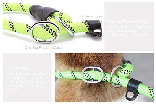BAAPET Correa antideslizante para perro de 6 pies, antiasfixia con cubierta de cuerda duradera mejorada y asa acolchada cómoda para perros grandes, medianos y pequeños entrenamientos con bolsas de caca y dispensador