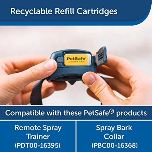 PetSafe - Recambio para corteza en aerosol, cartuchos de repuesto para el collar de corteza de pulverización, cartuchos de repuesto solamente, collar no incluido, paquete de 3