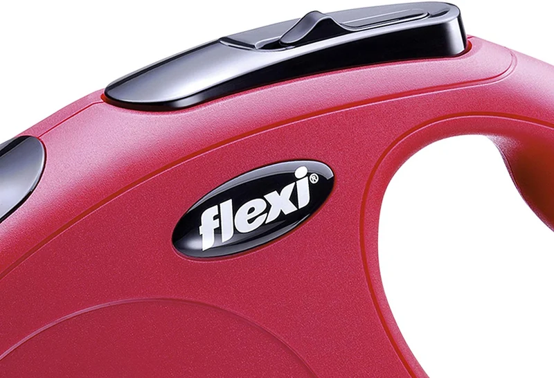 Flexi New Classic - Correa retráctil para perro (tamaño pequeño, color rojo