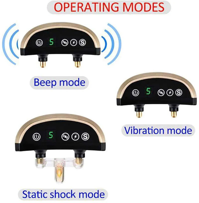 Awaiymi - Collar de corteza para perro, recargable, con 7 sensibilidades, vibración, choque seguro o no corteza, collar reflectante para perros pequeños, medianos y grandes