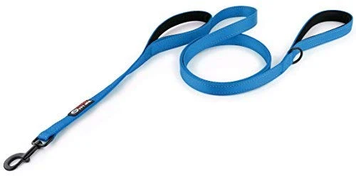 Correa de perro con 2 asas, extra larga, 8 pies, correa resistente, doble asa para mayor control, capacitación en seguridad, perfecto para perro tamaño grande o mediano, asas acolchadas para proteger al perro del tráfico