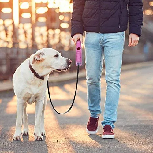 Upsky Correa retráctil para perro, 16 pies, escalable, correa para caminar para perro con linterna brillante para pequeño-mediano, libre de movimiento, un botón de rotura y bloqueo