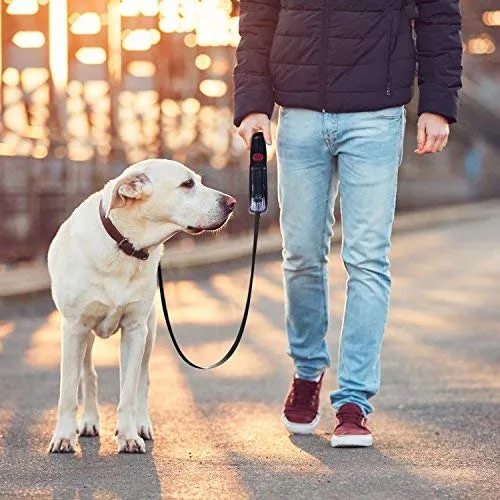 Upsky Correa retráctil para perro, 16 pies, escalable, correa para caminar para perro con linterna brillante para pequeño-mediano, libre de movimiento, un botón de rotura y bloqueo