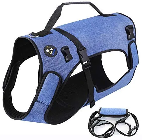 COODEO Arnés de elevación para perro, soporte de cuerpo completo y recuperación de resbalones, chaleco de rehabilitación para mascotas, correas ajustables y transpirables para ancianos, discapacitados, lesiones en las articulaciones, artritis, parálisis p
