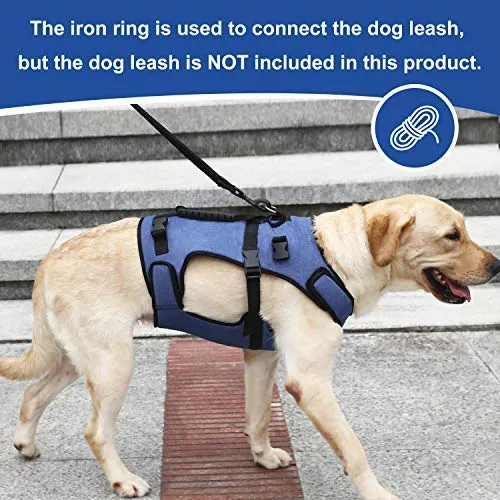 COODEO Arnés de elevación para perro, soporte de cuerpo completo y recuperación de resbalones, chaleco de rehabilitación para mascotas, correas ajustables y transpirables para ancianos, discapacitados, lesiones en las articulaciones, artritis, parálisis p