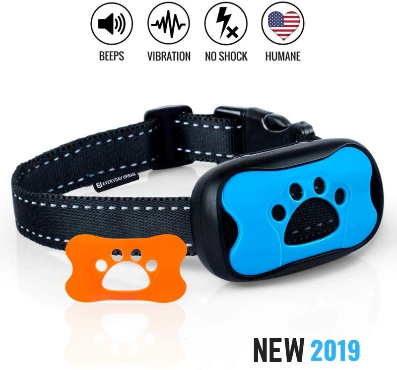Collar para perros con corteza – detiene a los perros ladridos rápidamente! Dispositivos seguros anti ladridos Collares de control de entrenamiento, disuasorio para mascotas pequeñas, medianas y grandes. Sin golpes, mando a distancia o citronela. Disposit