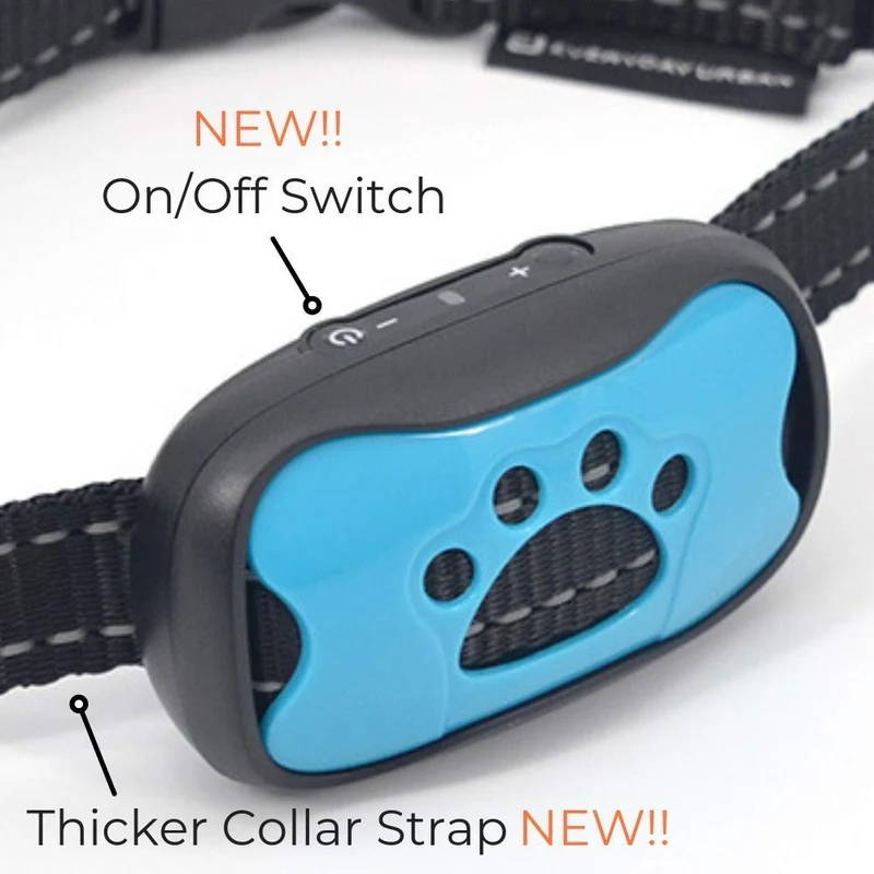Collar para perros con corteza – detiene a los perros ladridos rápidamente! Dispositivos seguros anti ladridos Collares de control de entrenamiento, disuasorio para mascotas pequeñas, medianas y grandes. Sin golpes, mando a distancia o citronela. Disposit