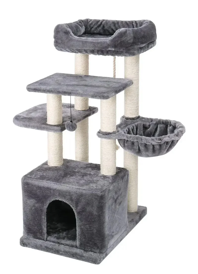 Rascador para Gatos Moonflower Gris 40x59x102 cm