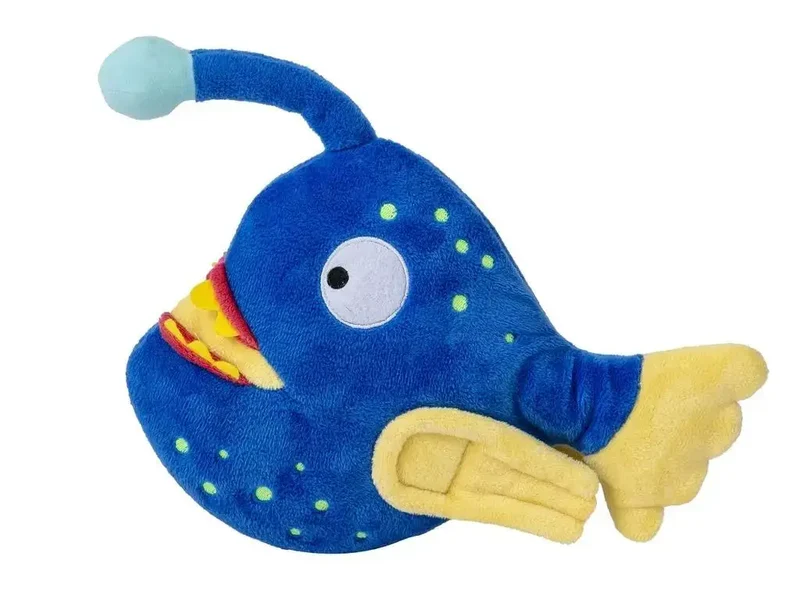 Juguete Perro Anglerfish Azul 30,5x19 cm (Brilla En La Oscuridad)