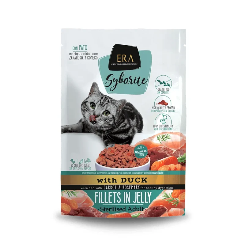 Era Sybarite Cat Sterilized Adult Filetes Pato 85 g Sobre