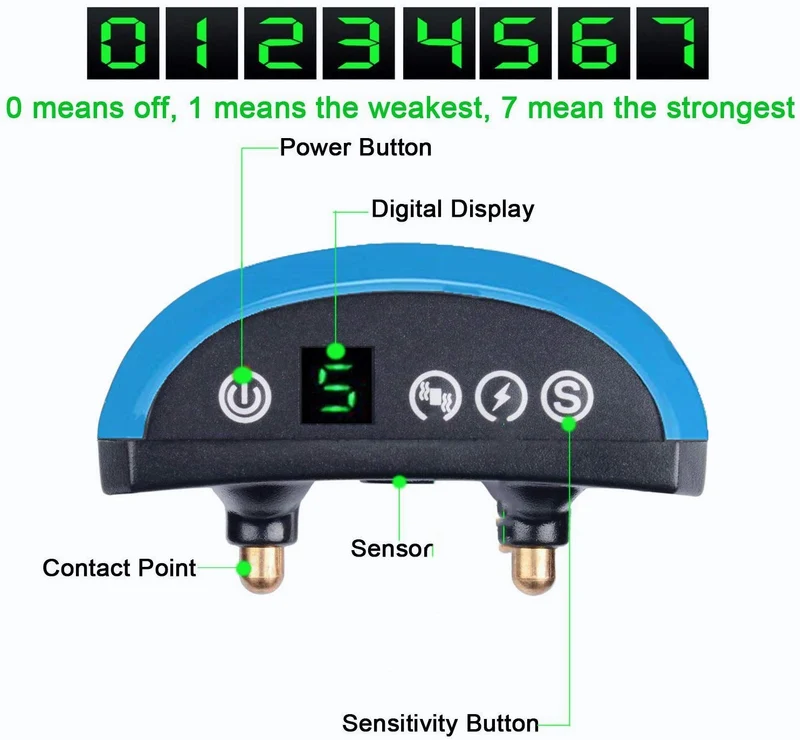 AHJDL Collar de corteza para perro, con efecto de corteza de perro, modo sin vibración, control de voz, collar de entrenamiento, con indicador LED y 7 sensibilidades, fácil de usar