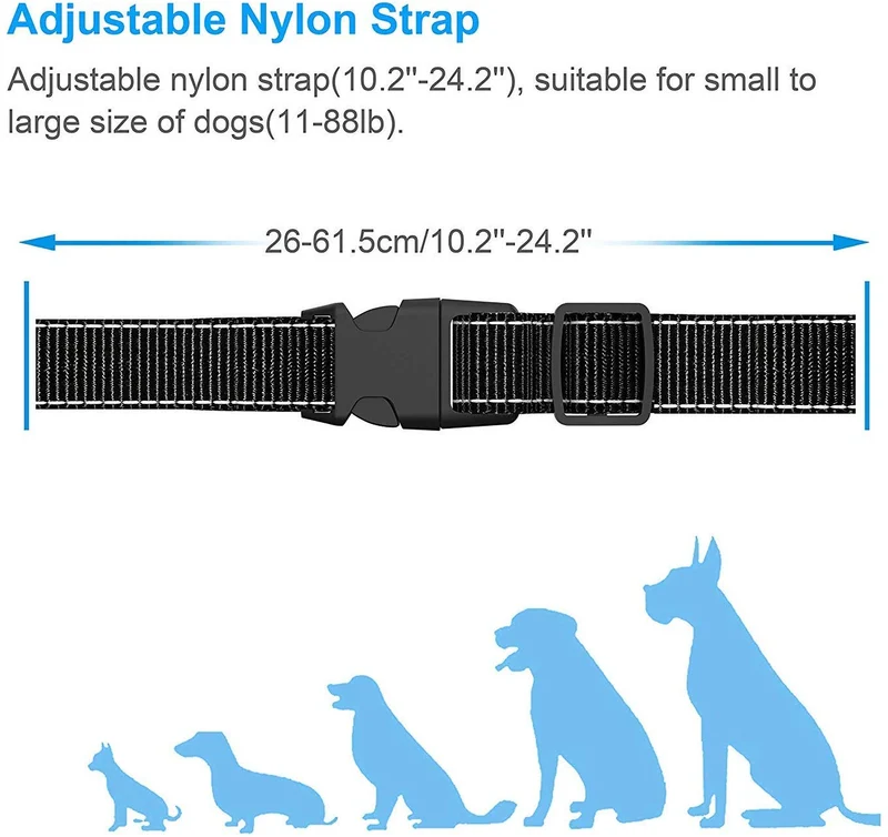 AHJDL Collar de corteza para perro, con efecto de corteza de perro, modo sin vibración, control de voz, collar de entrenamiento, con indicador LED y 7 sensibilidades, fácil de usar