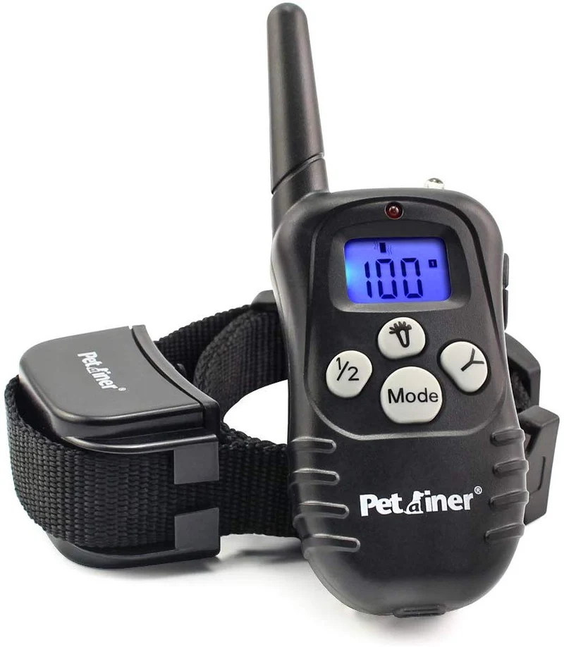 Petrainer PET998DRU Collar de entrenamiento para perro con collar de choque remoto para perros, collar de corteza con vibración de pitido, collar eléctrico para perro, rango de control remoto de 1000 pies
